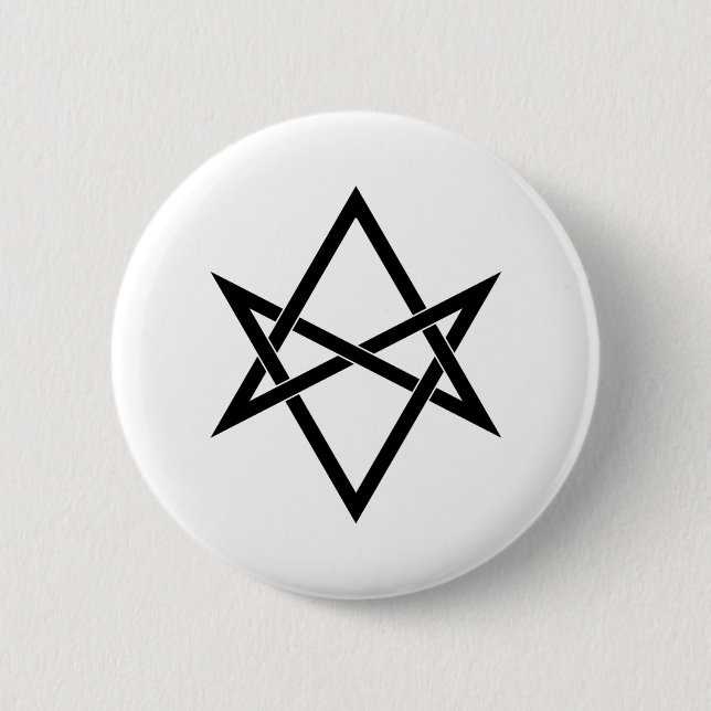 Verwobener unicursal Hexagram Button (Vorderseite)