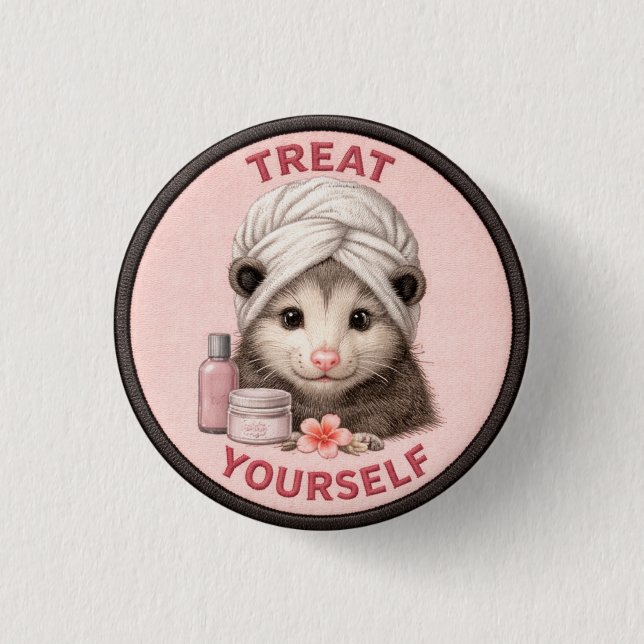 Verwöhne dich selbst button (Vorderseite)