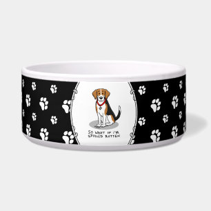 Verwöhnter Beagle (dreifarbig 3) Hund Lustig Napf