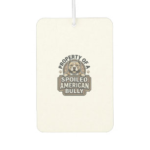 Verwöhntes American Bully Vintage Gravur Design_1 Autolufterfrischer