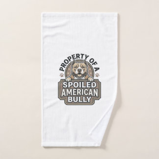 Verwöhntes American Bully Vintage Gravur Design_1 Handtuch