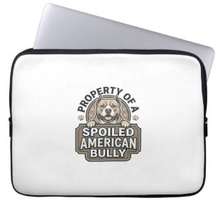 Verwöhntes American Bully Vintage Gravur Design_1 Laptopschutzhülle