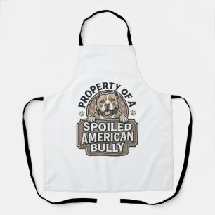 Verwöhntes American Bully Vintage Gravur Design_1 Schürze