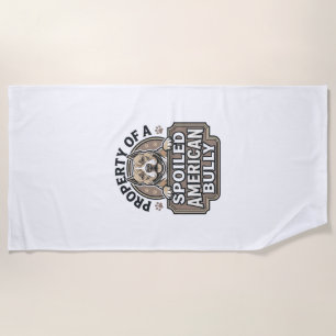 Verwöhntes amerikanisches Bully-Vintage-Stichdesig Strandtuch