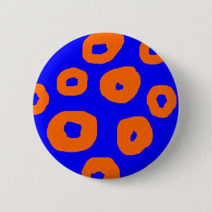 verworfene orange Kreise auf blauen Button