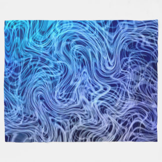 Verworfenes Linear2 Blau - Fleece-Decke Fleecedecke