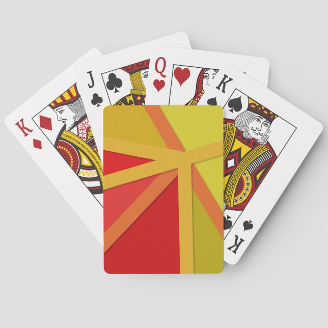 Verworfenes Origami Spielkarten (Rückseite)