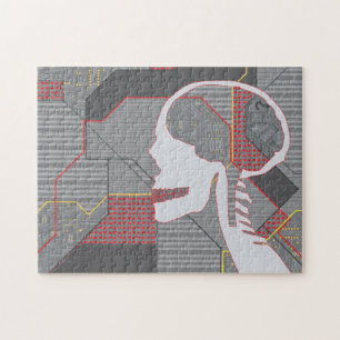 verworrener Herz-Logikschädel Puzzle