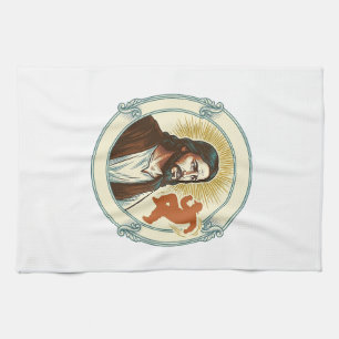 Verworrener Jesus Viraler Tanztrend Silhouette Vid Geschirrtuch