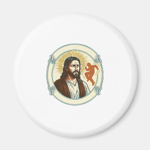 Verworrener Jesus Viraler Tanztrend Silhouette Vid Magnet