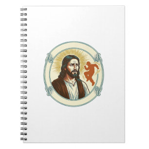 Verworrener Jesus Viraler Tanztrend Silhouette Vid Notizblock
