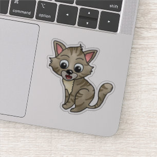 Verwunderte Katze Aufkleber