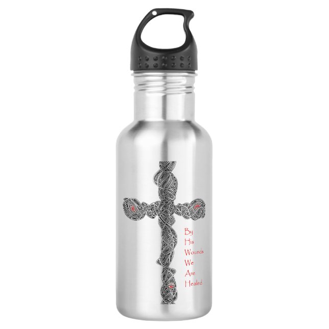 verwundet edelstahlflasche (Vorderseite)