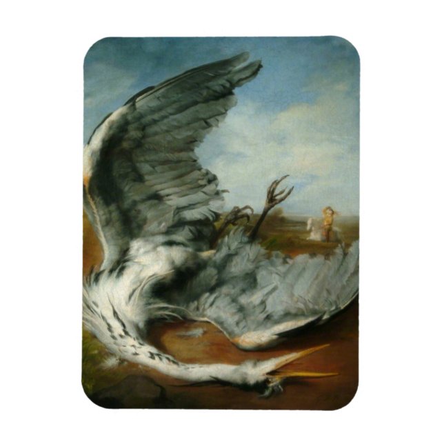 Verwundete Heron (von George Frederick Watts) Magnet (Vertikal)