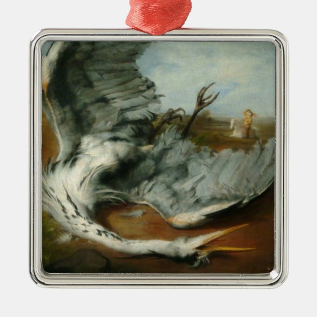 Verwundete Heron (von George Frederick Watts) Ornament Aus Metall (Vorne)