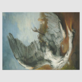 Verwundete Heron (von George Frederick Watts) Seidenpapier