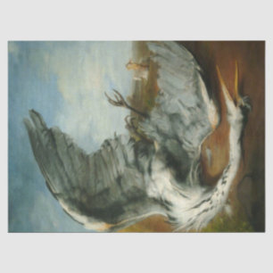 Verwundete Heron (von George Frederick Watts) Seidenpapier