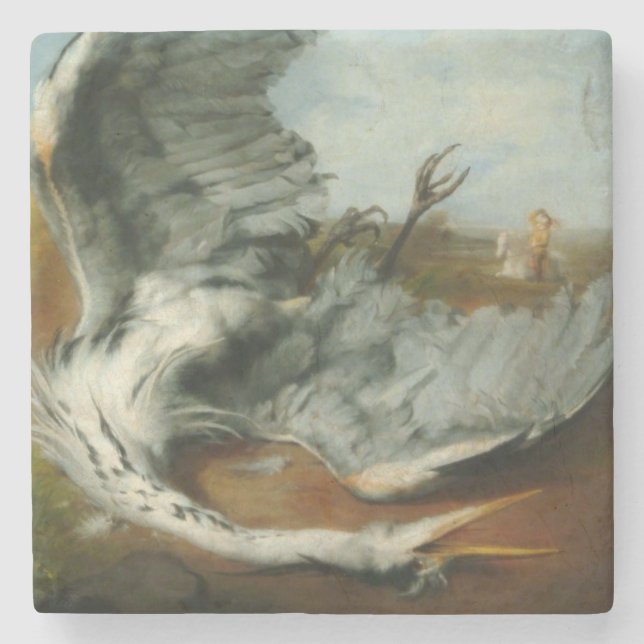 Verwundete Heron (von George Frederick Watts) Steinuntersetzer (Vorderseite)