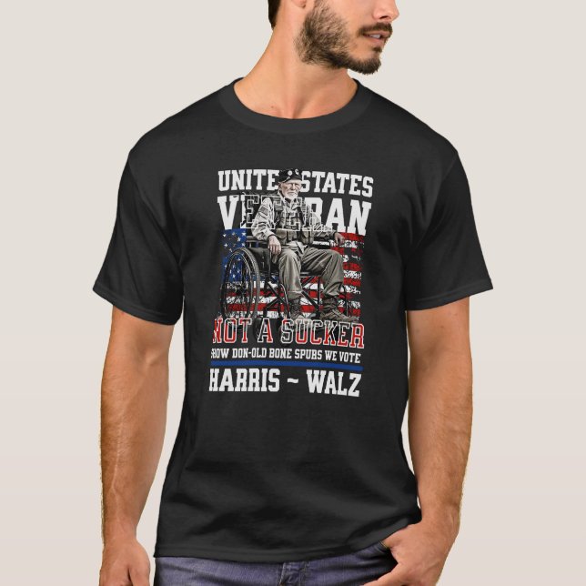 Verwundete Veteranen für Harris Walz 2024 T-Shirt (Vorderseite)