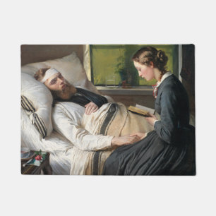 Verwundeter Krieger (von Elisabeth Jerichau-Bauman Fußmatte
