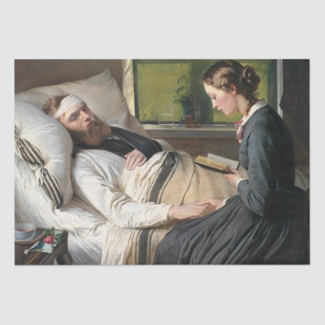 Verwundeter Krieger (von Elisabeth Jerichau-Bauman Seidenpapier (Vorderseite)