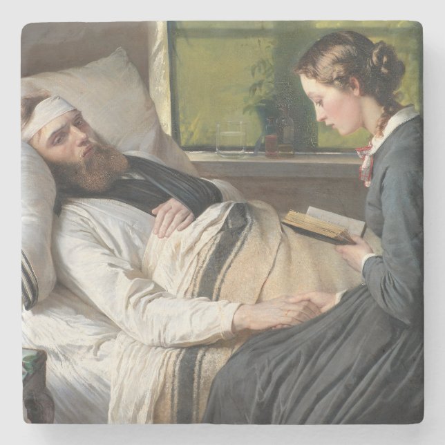 Verwundeter Krieger (von Elisabeth Jerichau-Bauman Steinuntersetzer (Vorderseite)