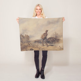 Verwundeter Soldat nach der Schlacht (Kriegsszene) Fleecedecke