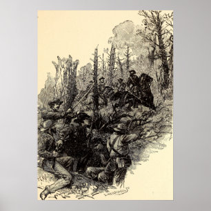 Verwundung von General Longstreet Poster