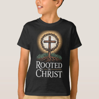 Verwurzelt im Christus-T-Shirt Jesus Vintage-Kreuz T-Shirt