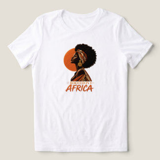 Verwurzelt in Afrika T-Shirt | Afrikanische Frau m Tri-Blend Shirt