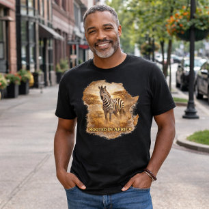 Verwurzelt in Afrika Zebra   Afrikanischer Wildtie Tri-Blend Shirt