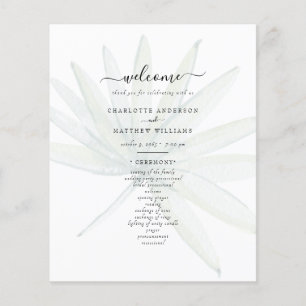 Verwurzelte tropische Foliage-Hochzeitsprogramm