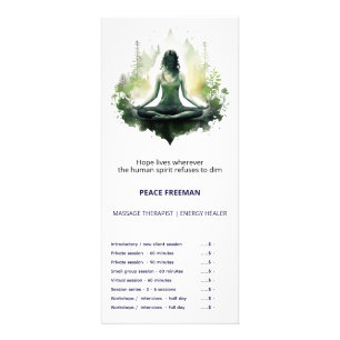 Verwurzeltes Licht Heilige Weibliche Meditation Werbekarte