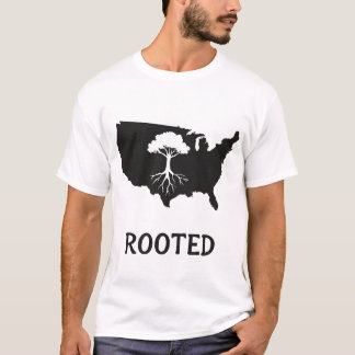 Verwurzeltes-USA-Baum-Grafik-T-Shirt T-Shirt