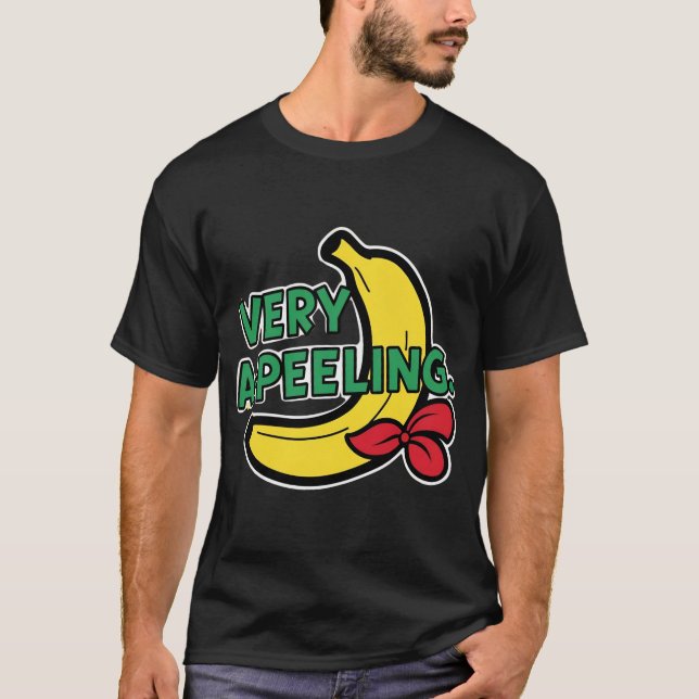 "Very A Peeling" Spaß Banana Pun T - Shirt (Vorderseite)