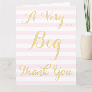 Very BIG Modern Elegant Script Large Thank You Karte