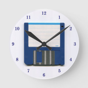 Very Cool Floppy Disk Wall Clock Runde Wanduhr