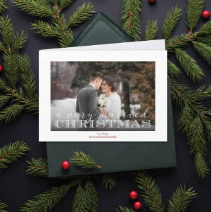 Very Married Christmas Photo Feiertagskarte