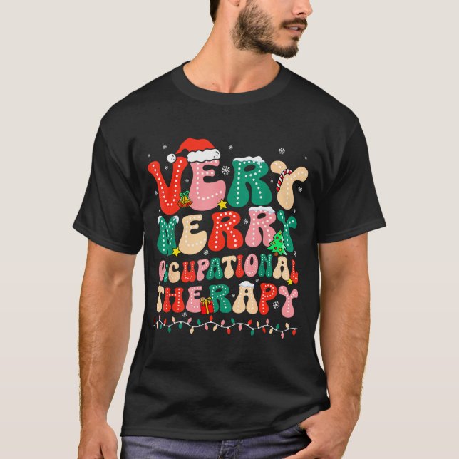 Very Merry Occupational Therapy Groovy Ot Squad Ch T-Shirt (Vorderseite)