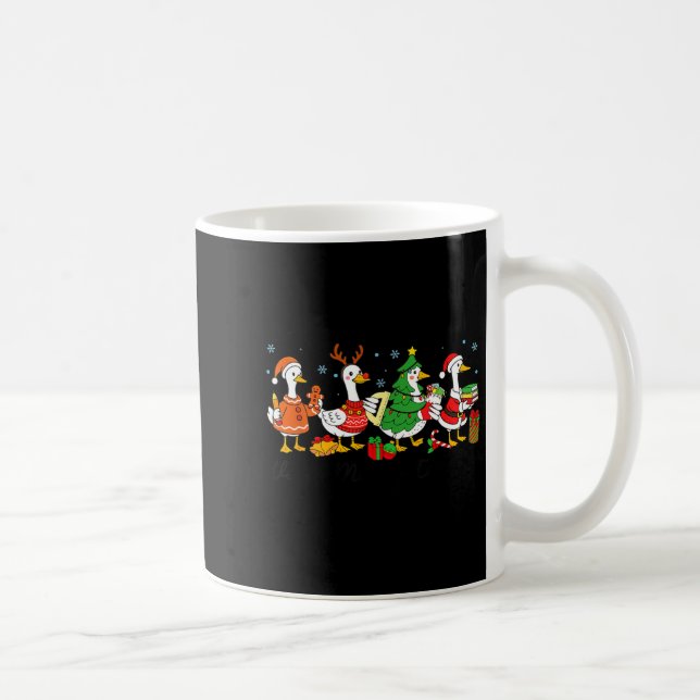 Very Merry Teacher Christmas Funny Goose Silly Hol Kaffeetasse (Rechts)