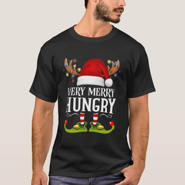 Very Merry X-Mas Hungry T-Shirt (Vorderseite)