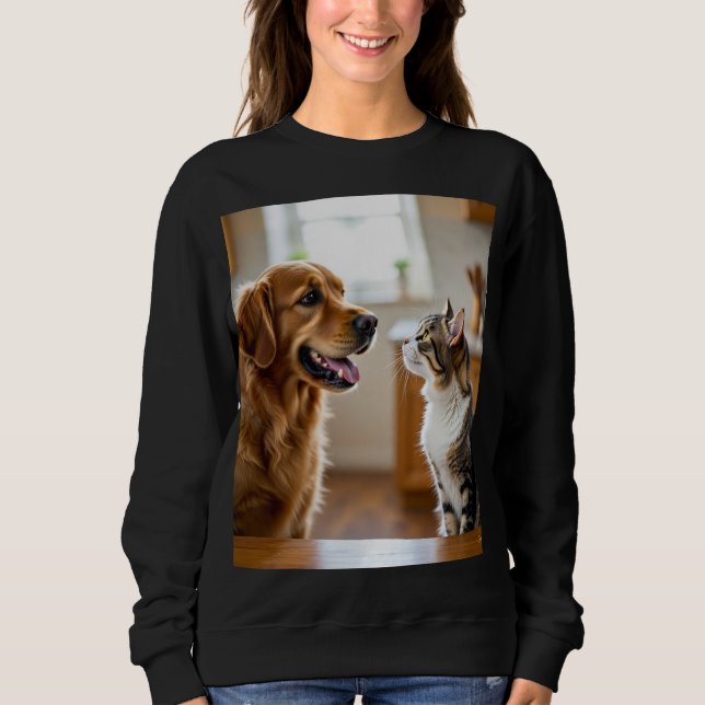 Very nice cat and dog design on Tshirt  (Vorderseite)