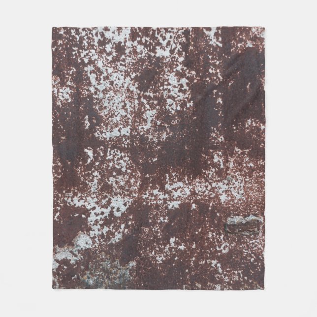 Very old rusted sheet iron. Textured metal surface Fleecedecke (Vorderseite)