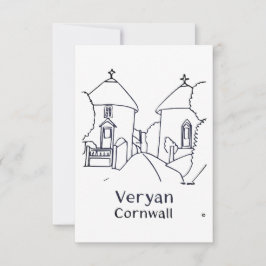 Veryan Roundhouses card Dankeskarte