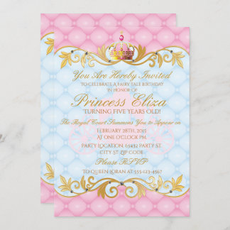 Verzaubern, hübsche Prinzessin Birthday Einladung