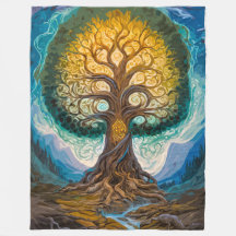 Verzaubernd Yggdrasil Leuchtender Baum Magische La