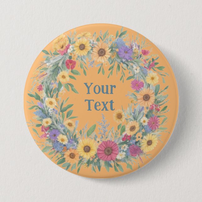 Verzaubernde Dekoration der Wildblume Button (Vorderseite)