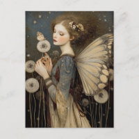 Verzaubernde Fantasy-Fee und Löwenzahn Magische Ku