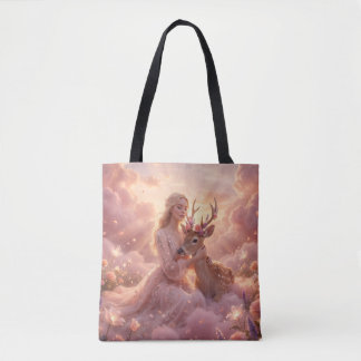 Verzaubernde Frau & Hirsch Fantasy Art-Tasche