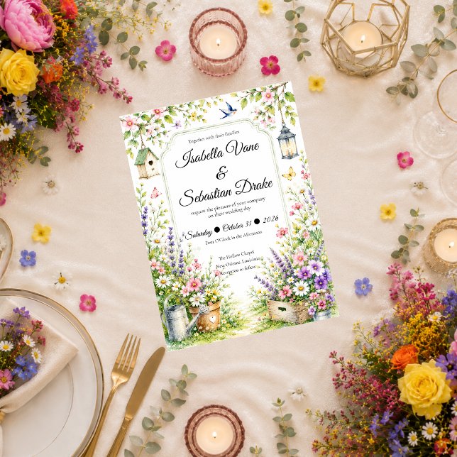 Verzaubernde Gartenhochzeit Einladung (Von Creator hochgeladen)